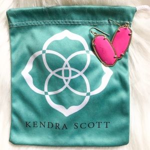 Kendra Scott Elle Gold Drop Earrings In Magenta